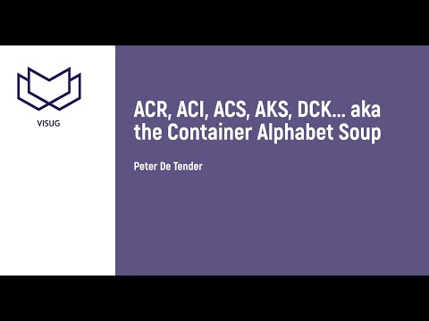 VisugXL - Peter De Tender - ACR, ACI, ACS, AKS, DCK... aka the Container Alphabet Soup