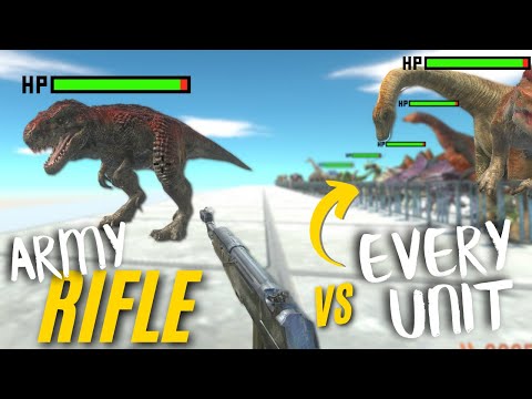 Rifle vs Every Unit - How Many Shots Will it Take? | Animal Revolt Battle Simulator | ARBS