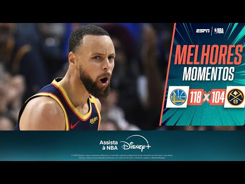 CURRY é letal do perímetro, e WARRIORS batem os NUGGETS; ASSISTA aos melhores momentos