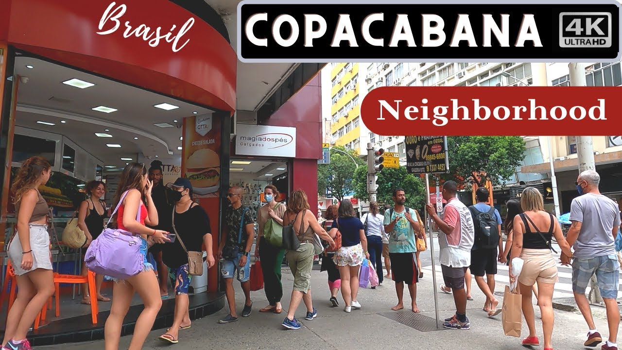 RIO DE JANEIRO 4K Walking Tour Caminhando pelo Bairro de Copacabana