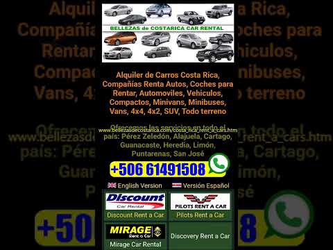 Alquiler de  Carros Costa Rica Perez Zeledon, Compañías Renta  Autos Coches para Rentar Automoviles