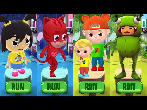 Tag with Ryan - Emma Ryan Sister vs Red PJ Mask Catboy vs Vlad&Niki Run vs Subway Surfers Yutani Run