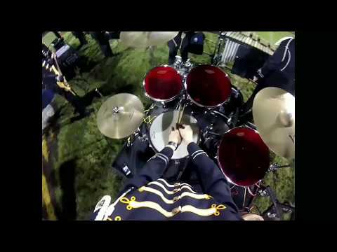 Herscher High School Marching Tigers 2017 Performance (Drum Set Cam)