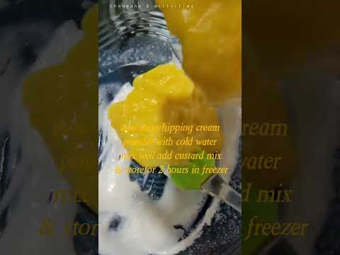 Home made custard ice cream 😋// ice cream in 2 cup milk / how to make icecream at home #icecream