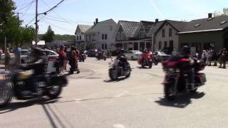 preview picture of video 'Vermont Thunder Arrive in Enosburg Falls, Full Parade May 25, 2014'