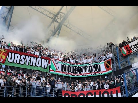 Oprawa i doping na meczu z Lechem w Poznaniu