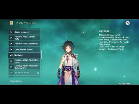 [Genshin Impact] Xiao's Happy Birthday Line (Chinese)