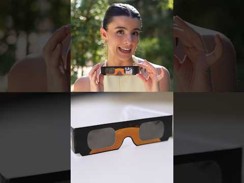 Guía para usar las gafas especiales durante el eclipse solar total del 12 de agosto #shorts