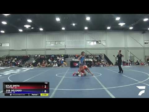 110 Lbs Round 3 (8 Team) - Kylie Smith, Texas Red Vs Zoe Delgado, Florida 7c74