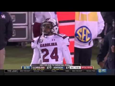 2014 USC vs Kentucky - DJ Smith Ejected for Targeting