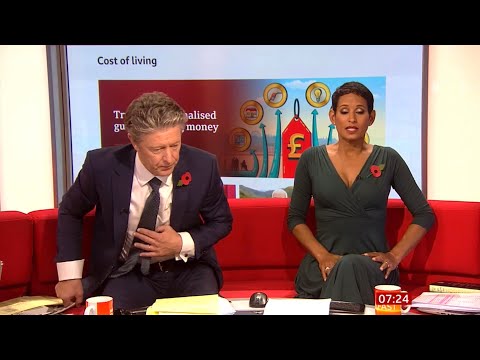 BBC News Blooper - Random graphic appears on screen behind presenters (3 November 2022)