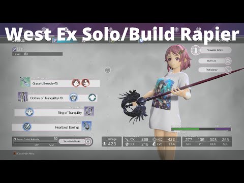 Sword Art Online Alicization Lycoris West Extreme Solo/Build Rapier