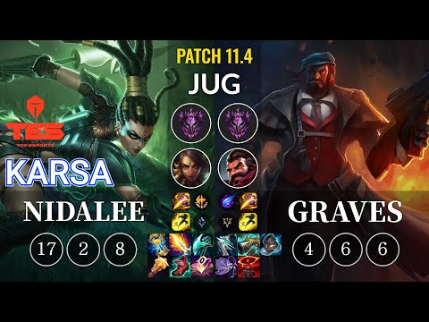TES Karsa Nidalee vs Graves Jungle - KR Patch 11.4