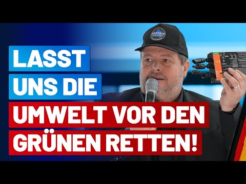 Stefan Spiegelsperger from @OutdoorChiemgau at the wind power symposium of the AfD parliamentary ...