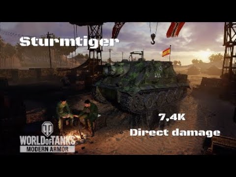 Sturmtiger in viñedos:7,4K direct damage :Wot console - World of Tanks console