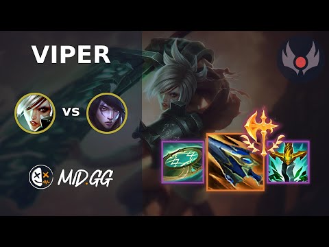 MID.GG: [ Viper ] Riven BOT vs Aphelios | NA GRANDMASTER | LOL Season 2025