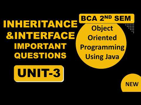 Inheritance Interface Important Questions Bca Sem 2 Object Oriented Programming Using Java