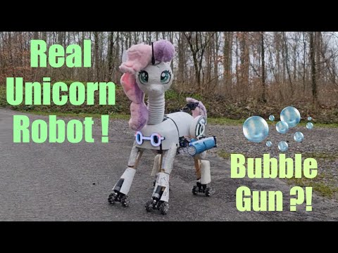 Real unicorn robot with a BUBBLE GUN ! Sweetie Bot 2560 V3.2