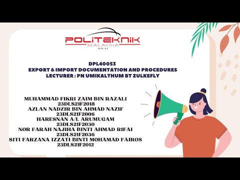 DPL40053 : Export & Import Documentation Procedures StoryBoard (Global Tech Industrial Supply-FCA )