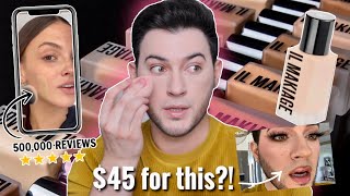 Testing the worlds most overhyped foundation... the ads got me IL Makiage by Manny Mua