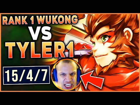 #1 WUKONG WORLD HAS THE GAME OF HIS LIFE VS. TYLER 1 (HE TILTS) - League of Legends
