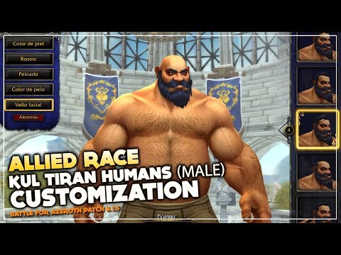 Kul Tiran Human Character Customization (Male) Patch 8.1.5 | Allied Race Battle for Azeroth