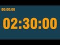 2 hour 30 minute timer (with end alarm, time elapsed and progress bar)