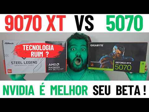 RTX 5070 vs RX 9070 XT em 2026
