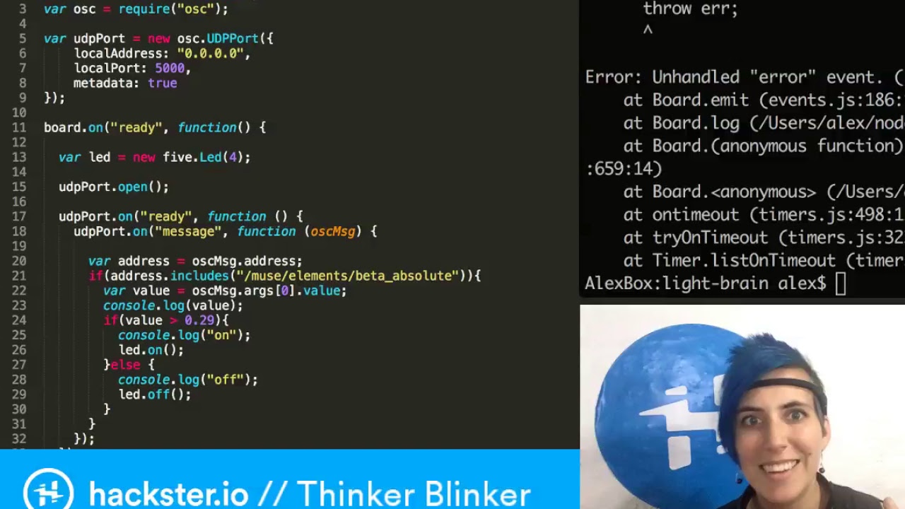 Thinker Blinker: EEG-Controlled Lamp with Particle