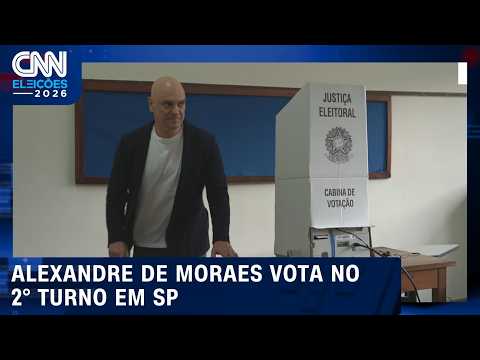 Ministro do STF, Alexandre de Moraes vota no 2º turno em São Paulo | CNN ELEIÇÕES