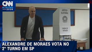 Vídeo: Ministro do STF, Alexandre de Moraes vota no 2º turno em São Paulo | CNN ELEIÇÕES