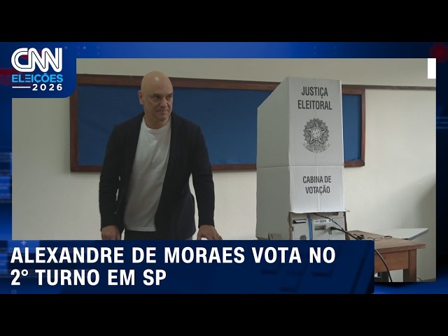 Ministro do STF, Alexandre de Moraes vota no 2º turno em São Paulo | CNN ELEIÇÕES