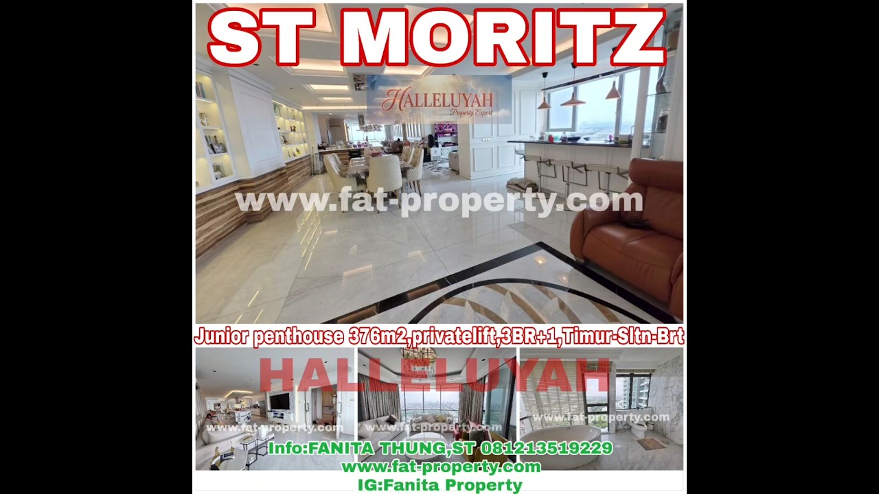 Mewah! Junior Penthouse! Dijual Apartment St Moritz Tower Presidential, Jl Puri Indah,Jakarta Barat.