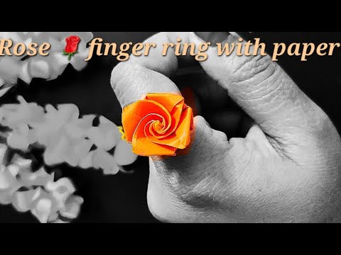 How to make a paper rose finger ring |origami finger ring  #origami #diy #paperring @Myboringtimes