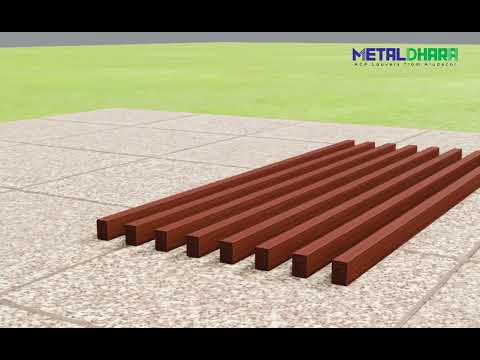 Aludecor Metaldhara Hammered Brass Louvered Panels