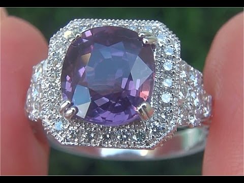 GIA Certified UNHEATED Natural VVS Color Change Sapphire Diamond 14k White Gold Ring GEM - C182