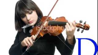 D note with Violin Tuner Online