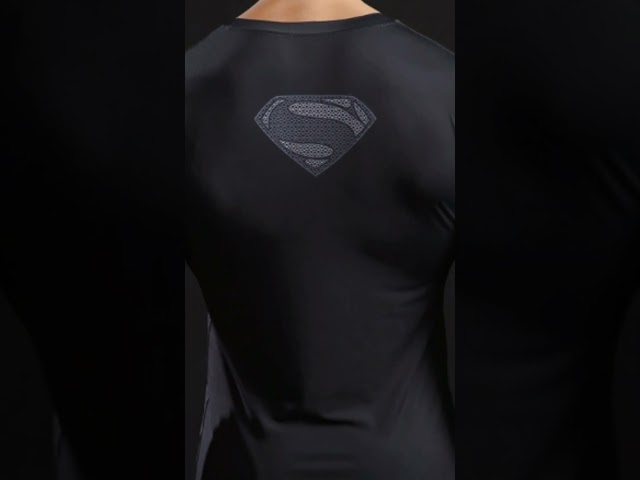 Vídeo relacionado con Camiseta de compresión de superhéroe para fitness, correr, gimnasio, ciclismo, camiseta ajustada, capa base, talla S
