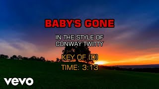 Conway Twitty - Baby's Gone (Karaoke)