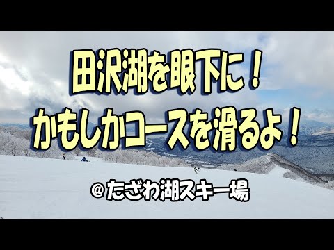 Video: 2024.1.27　田沢湖を眼下に！ かもしかコースを滑るよ！／たざわ湖スキー場