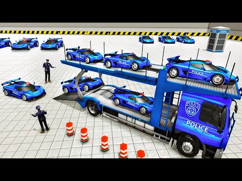 US Police Car Transport Games: Carzy Carrier Truck Driving Games 02- Android Gameplays