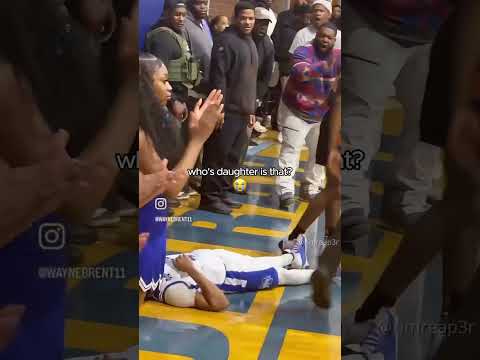 She was really digging in 😭💀 #basketball