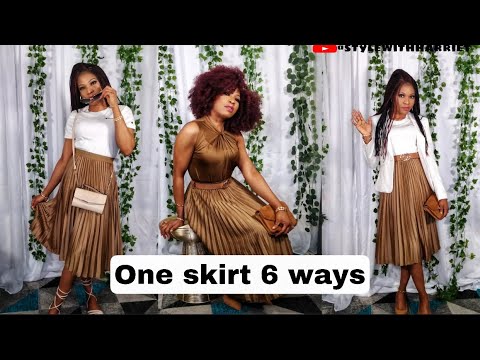 How to Style a pleated midi skirt