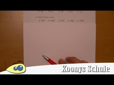 Machen den Nenner rational, Aufgaben vorgerechnet, Übungen | 10/11 - Blatt 0992