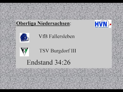 VfB Fallersleben - TSV Burgdorf III Endstand  34:26 - Alle Tore im Schnelldurchgang