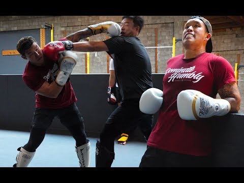 SPARRING WITH DAVID SO AT HIS GYM