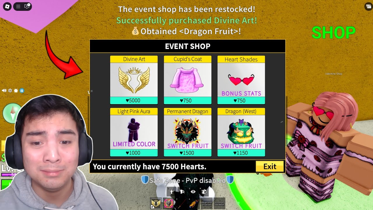 My Luckiest VALENTINE UPDATE Day Ever In Blox Fruits..!