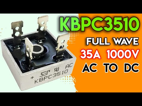 Silver KBPC3510 1000 Volt Bridge Rectifier 3510 Diode 35A 1000V AC To DC Single Phase Metal Housing