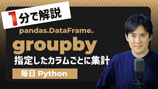 Download the video "【毎日Python】Pythonでデータフレームを指定しカラムごとに集計する方法｜DataFrame.groupby"