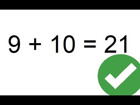 9 + 10 = 21 (Mathematical proof)